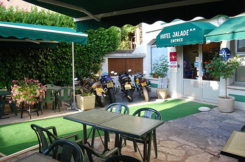 La terrase de l'hotel Millau